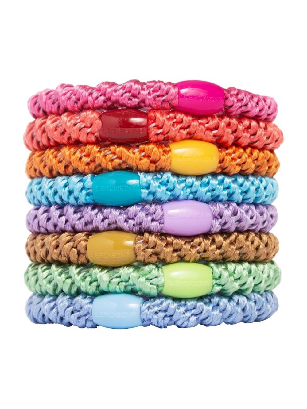 Sweet Candy Colors Spring Damage-Free Design Hair Ties for Thick Hair 8 Pack